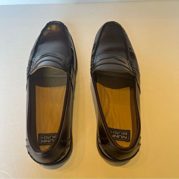Nunn Bush Men's Burgundy Leather Penny Loafers Slip On Lincoln size 12M - Picture 6 of 9
